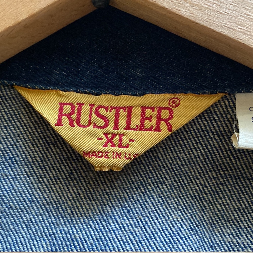 LIKE NEW VINTAGE RUSTLER DENIM JACKET - Picture 8 of 12